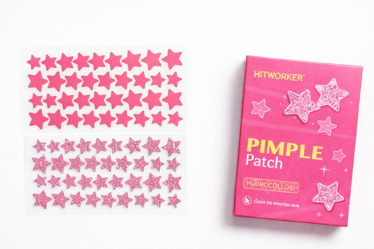 HitWorker Hydrocolloid Pimple Patches – Acne Spot Treatment for Fast Blemish Healing