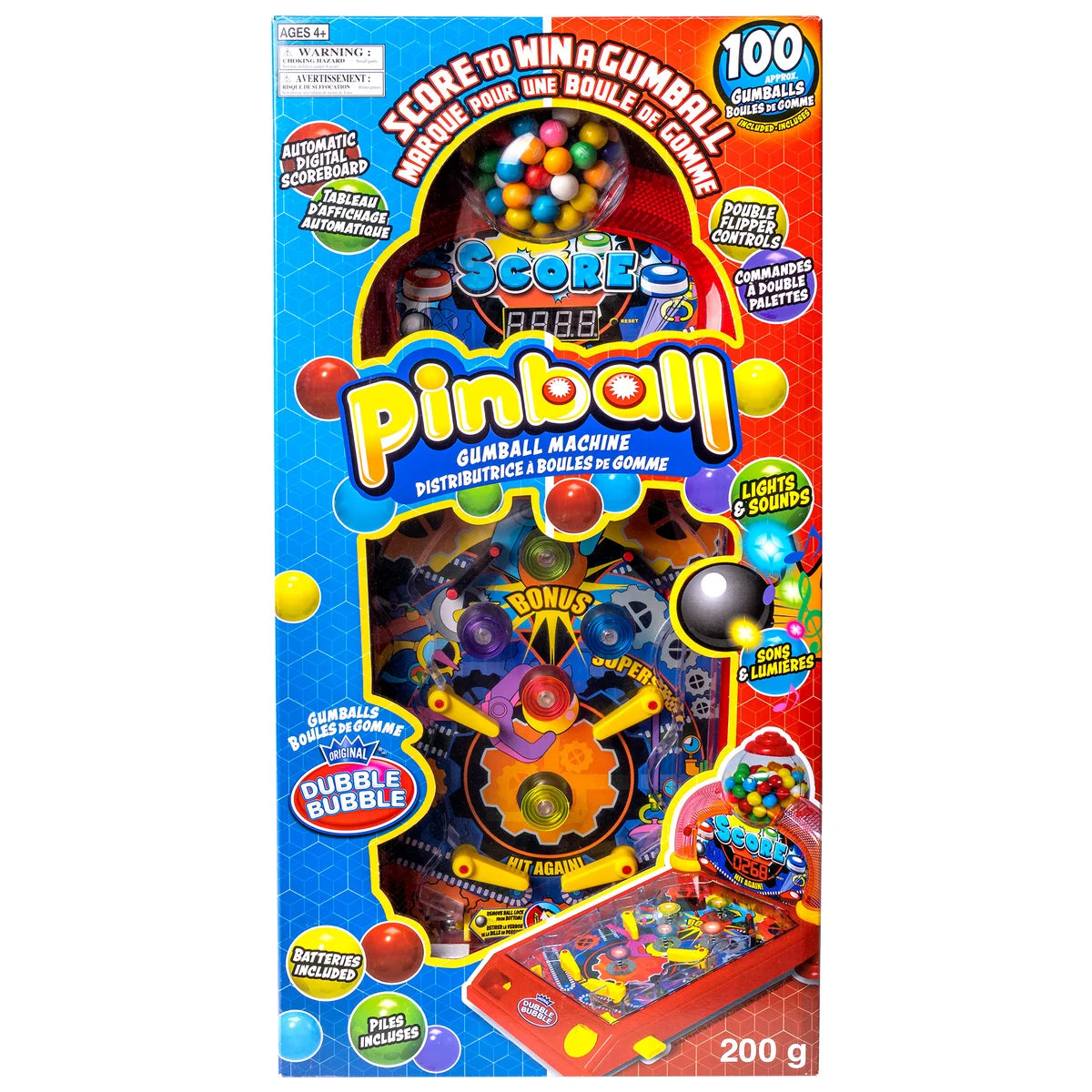 Dubble Bubble Pinball Machine Candy Dispenser – 200 g