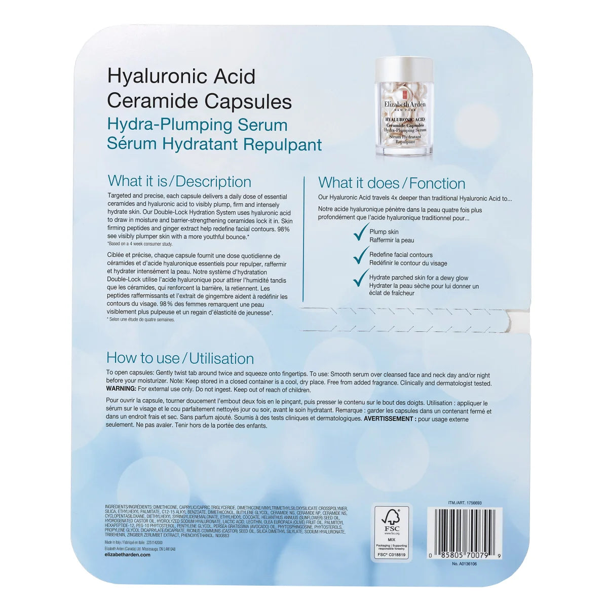 Elizabeth Arden Hyaluronic Acid Ceramide Capsules – 2 x 30 Capsules