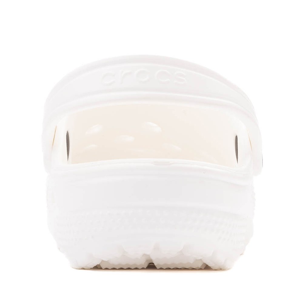 Crocs Unisex-Child Classic Clogs, White/White, 4 Big Kid