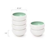 Porcelain Ramekins Set of 6 - for Creme Brulee, Baking, Souffle, Lava Cakes, Pudding. Custard Cups for Baking and Dipping. Microwave, Oven, and Dishwasher Safe, Scratch Resistant. 3.8 x 1.9 in - 5oz