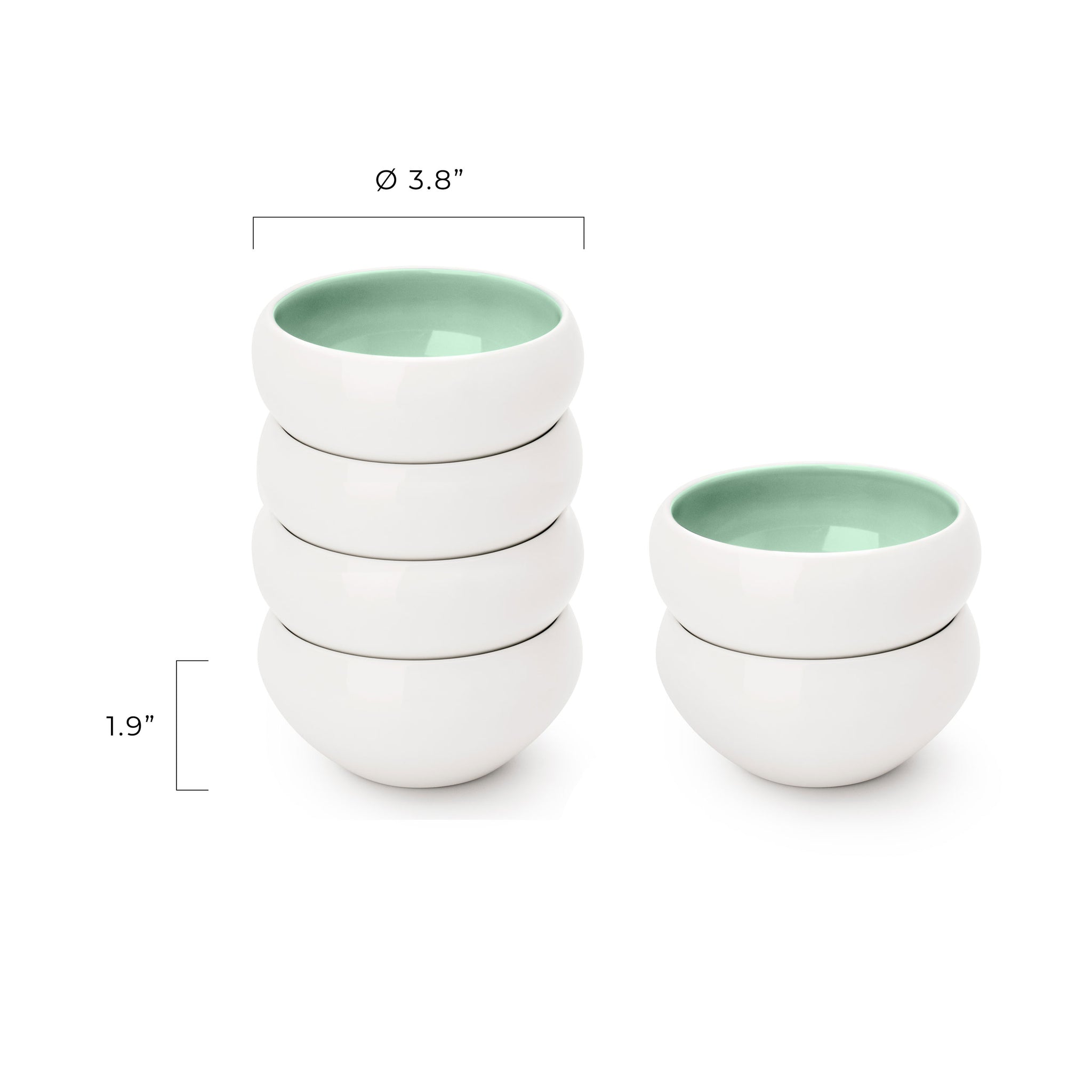 Porcelain Ramekins Set of 6 - for Creme Brulee, Baking, Souffle, Lava Cakes, Pudding. Custard Cups for Baking and Dipping. Microwave, Oven, and Dishwasher Safe, Scratch Resistant. 3.8 x 1.9 in - 5oz