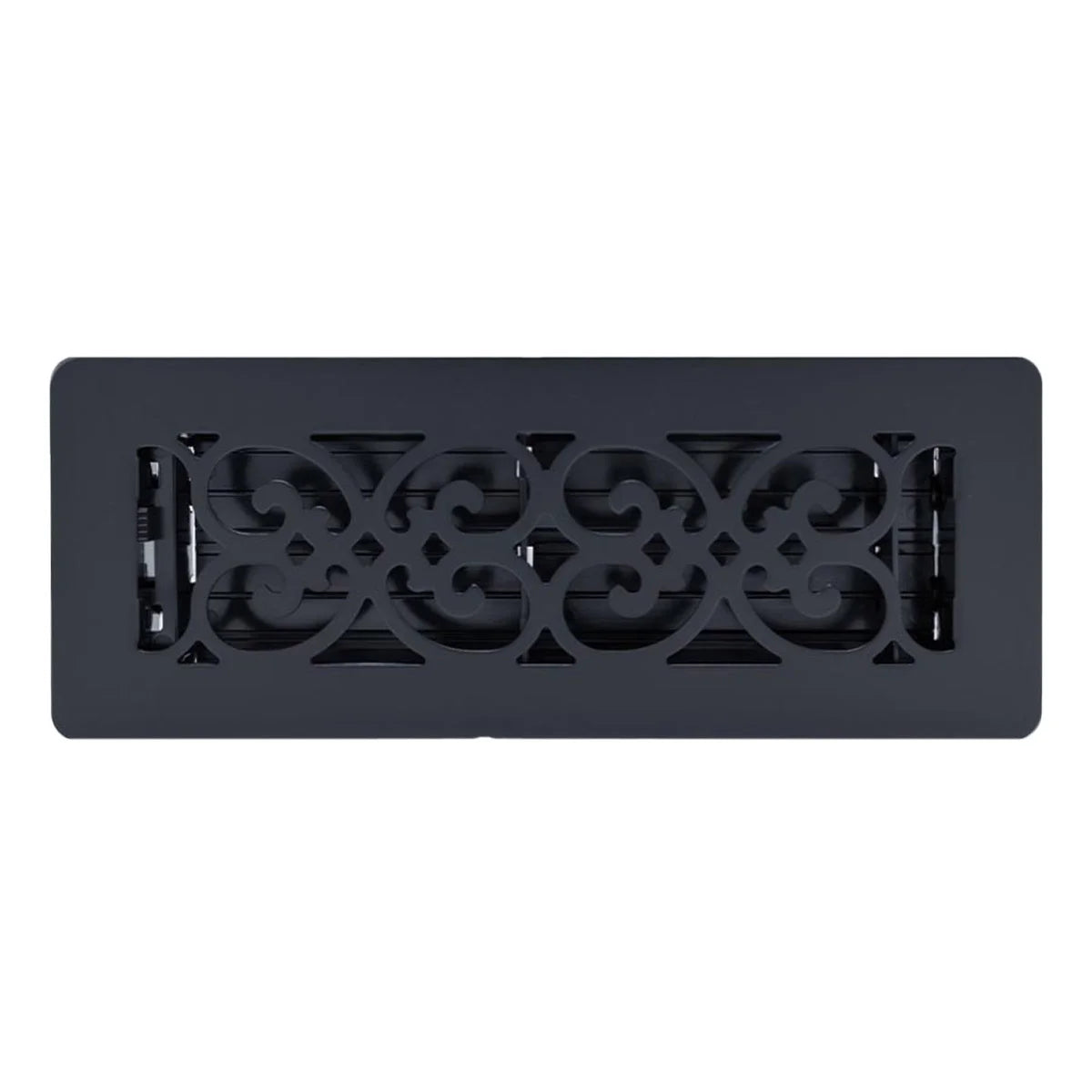 Manor House Black Low Profile Scroll Design Floor Registers – 3-Pack