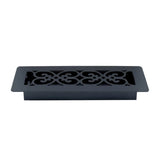 Manor House Black Low Profile Scroll Design Floor Registers – 3-Pack