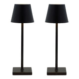 Mikasa Touch Control Rechargeable LED Lamps – Set of 2, Adjustable Brightness Night & Desk Lighting