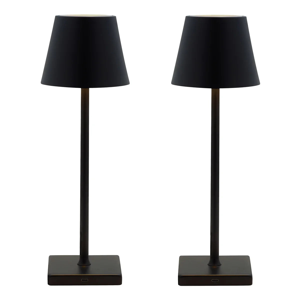 Mikasa Touch Control Rechargeable LED Lamps – Set of 2, Adjustable Brightness Night & Desk Lighting