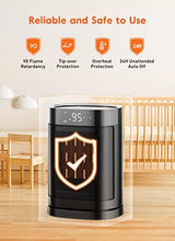 GiveBest Portable Electric Space Heater, 1500W Electric Heater with Digital Thermostat, Fast Safety Heating,12H Timer, Quiet Portable Heater for Indoor Use, Office