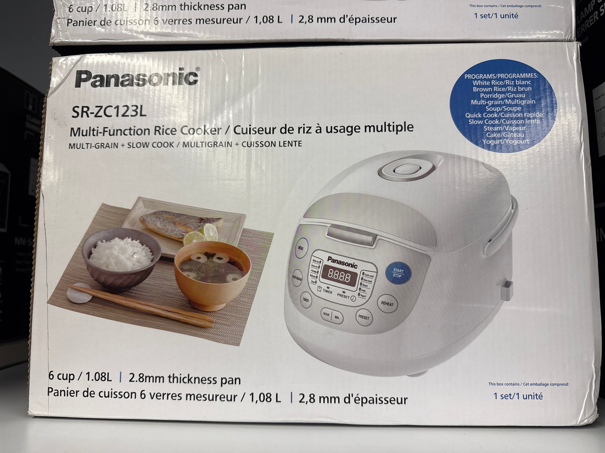 Panasonic SR-ZC123L Multi-Function Rice Cooker – 6 Cup (1.08L)