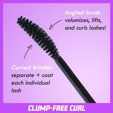 L.A. COLORS Perfect Curl Volumizing & Ultra-Lifting Long-Wearing Mascara, BMS320 Very Black, 0.30 fl oz