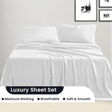 SGI bedding 100% Egyptian Cotton 600 TC Sheet Set Soft & Smooth Sateen Weave 4 Pc Sheet Set - 1 Fitted Sheet, 1 Flat Sheet & 2 Pillowcase 15" inch Deep Pocket (Full, White Solid)