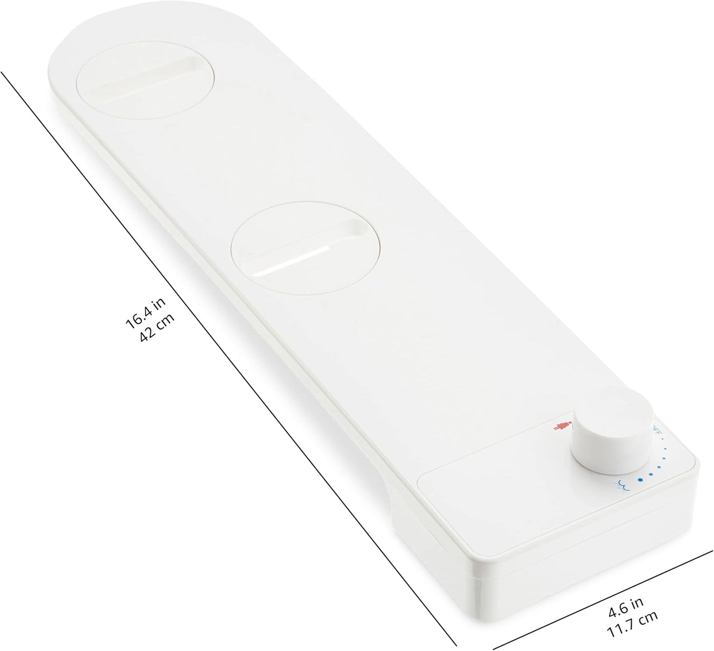 Amazon Basics Non-Electrical Slim Toilet Bidet – Adjustable Water Flow for Personal Hygiene