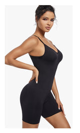 2-Pack Seamless Shapewear Bodysuits - Adjustable Tummy Control & Butt Lifting