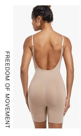 2-Pack Seamless Shapewear Bodysuits - Adjustable Tummy Control & Butt Lifting