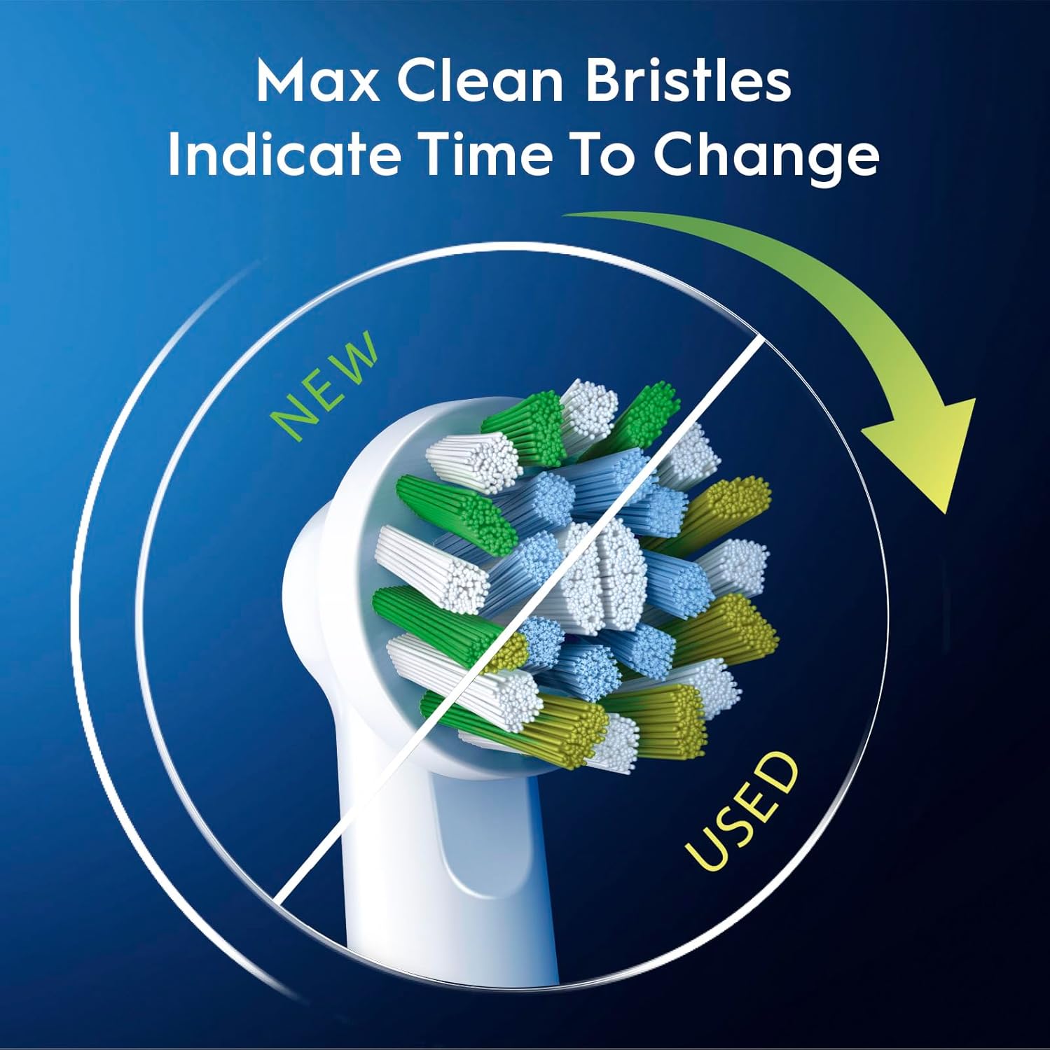 Oral-B Genuine Replacement Brush Heads, Cross Action, Refills For Oral-B Electric Toothbrushes, White, 5 Count