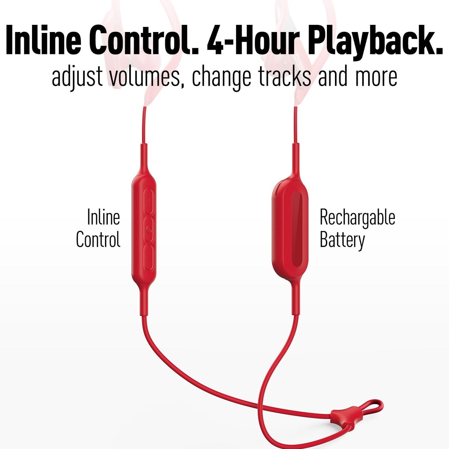 Panasonic RP-BTS10-K Wings Bluetooth Sport Earphones Black