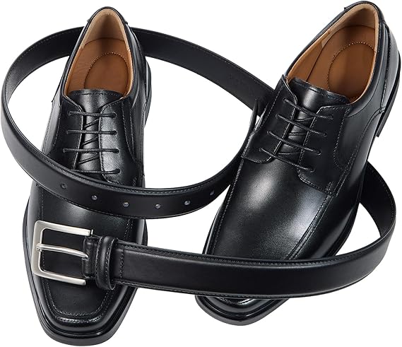 Roots Men’s Leather Belt – Premium Genuine Leather Classic Everyday Belt