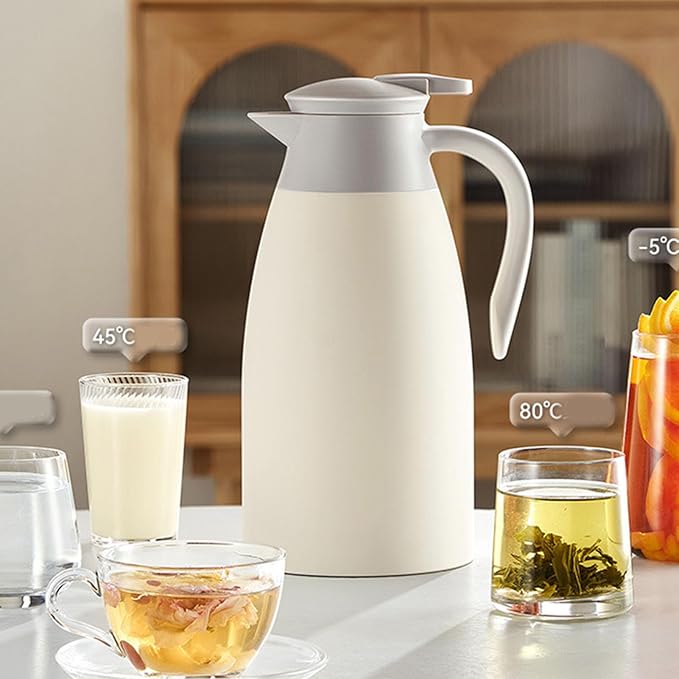 2L Stainless Steel Thermal Water Kettle – Double Wall Vacuum Insulated with High-Strength Handle