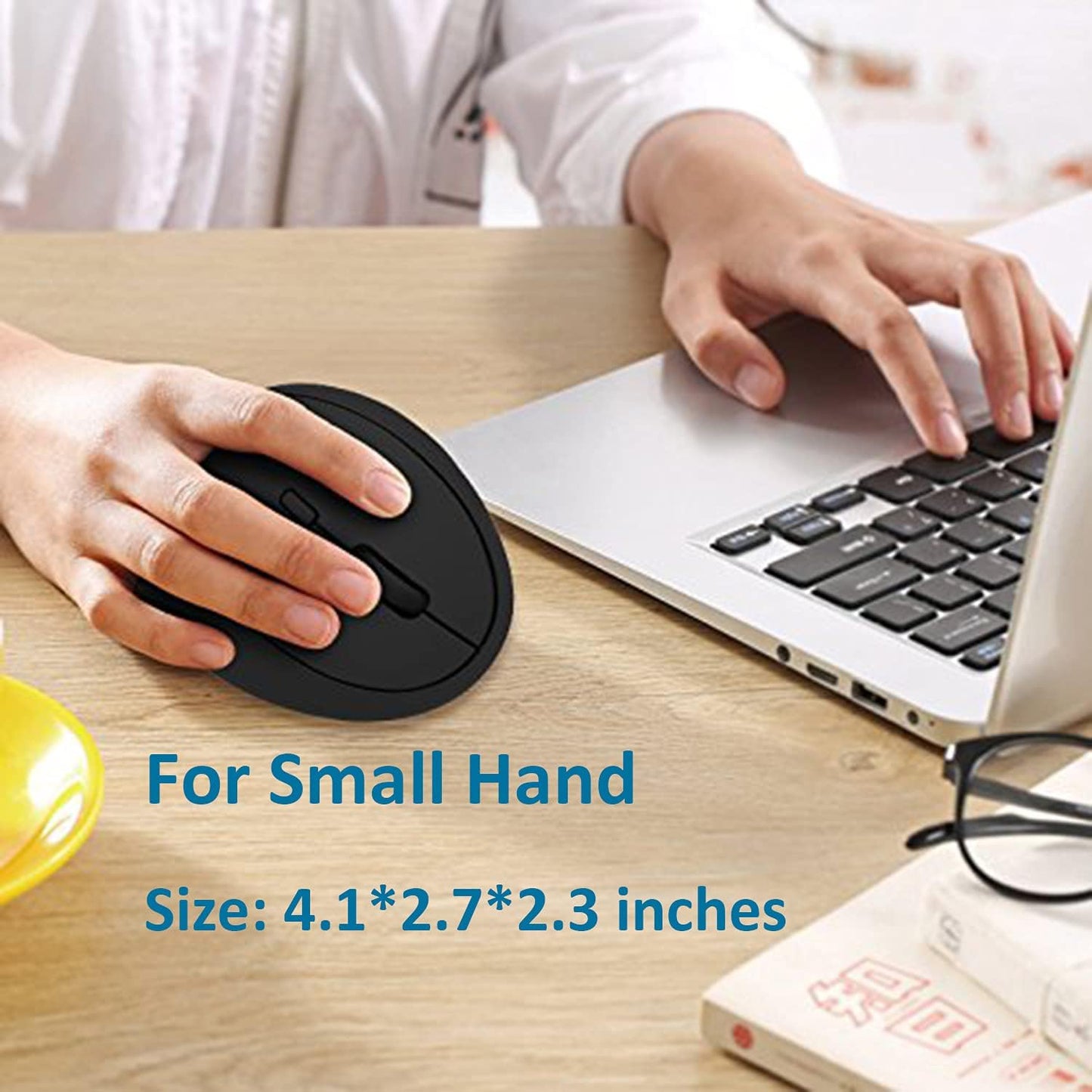 Jelly Comb Ergonomic Vertical Wireless Mouse – Comfortable, Anti-Strain Computer Mouse