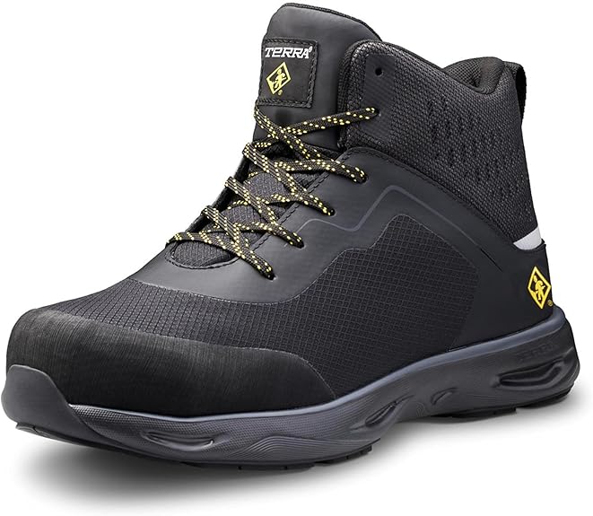 Terra Lites Mid Men's Nano Composite Toe Work Shoe, Black, 8.5 Wide