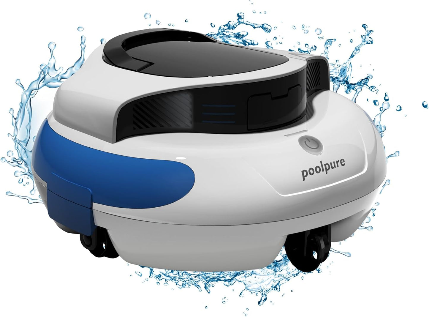 POOLPURE Wireless Pool Robot Cleaner 100 Min Runtime Self-Parking