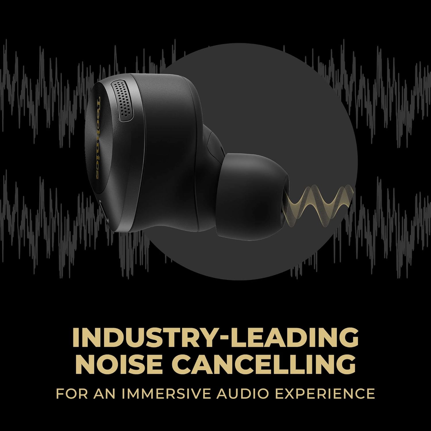 Technics Premium Hi-Fi True Wireless Bluetooth Earbuds with Advanced Noise Cancelling, 3 Device Multipoint Connectivity, Hi-Res Audio + Enhanced Calling Wireless Earbuds - EAH-AZ80-K (Black)