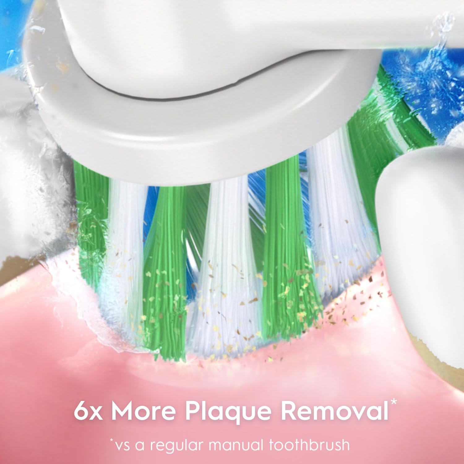 Oral-B Genuine Replacement Brush Heads, Cross Action, Refills For Oral-B Electric Toothbrushes, White, 5 Count