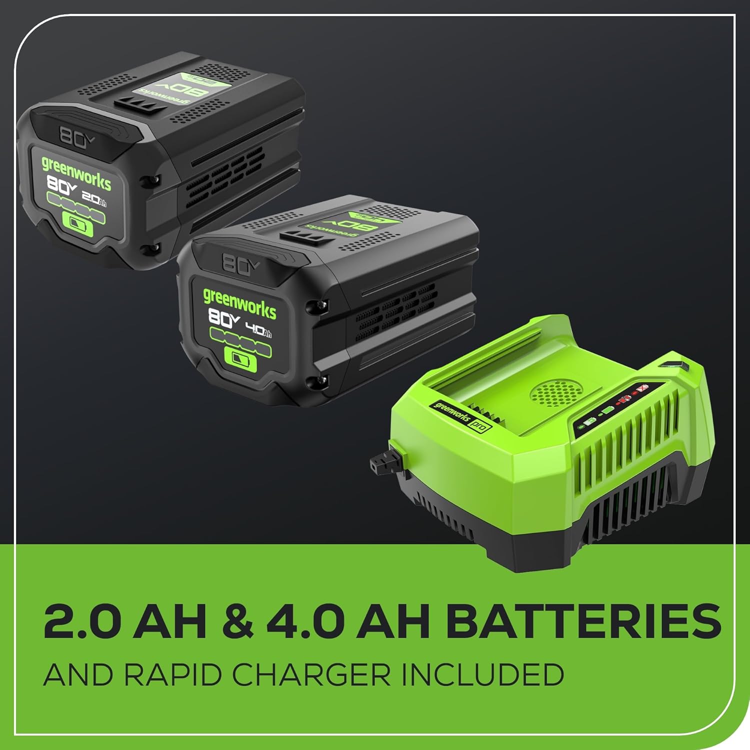 Greenworks 80V Cordless Leaf Blower Kit – 800 CFM, 200 MPH, Includes 4Ah Battery & Charger