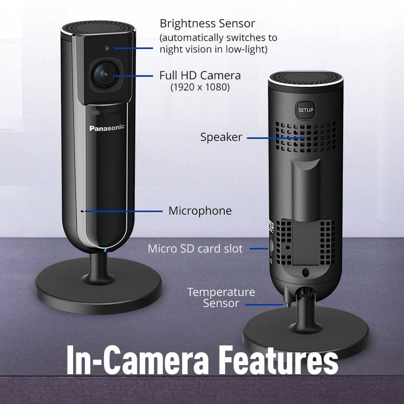 HomeHawk Indoor Home Monitoring Camera – Full HD, Night Vision, 2-Way Audio