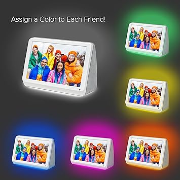 PhotoShare MyLuma LED 7” WiFi Digital Photo Frame – White Lightning Finish