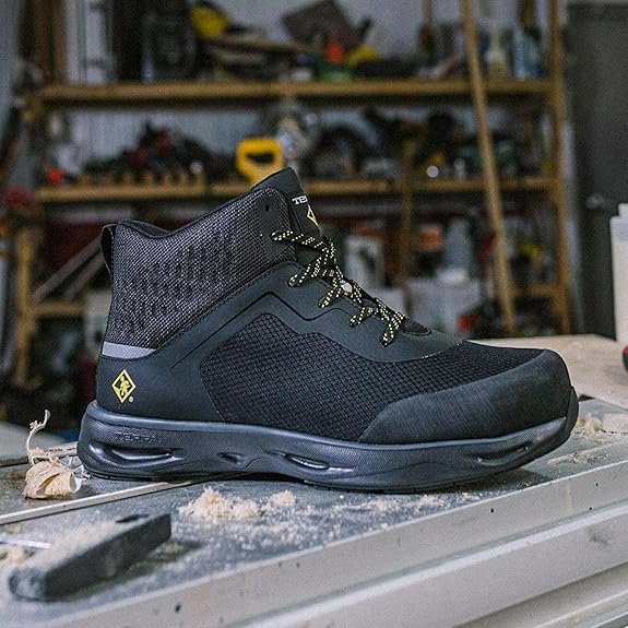 Terra Lites Mid Men's Nano Composite Toe Work Shoe, Black, 8.5 Wide