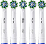 Oral-B Genuine Replacement Brush Heads, Cross Action, Refills For Oral-B Electric Toothbrushes, White, 5 Count