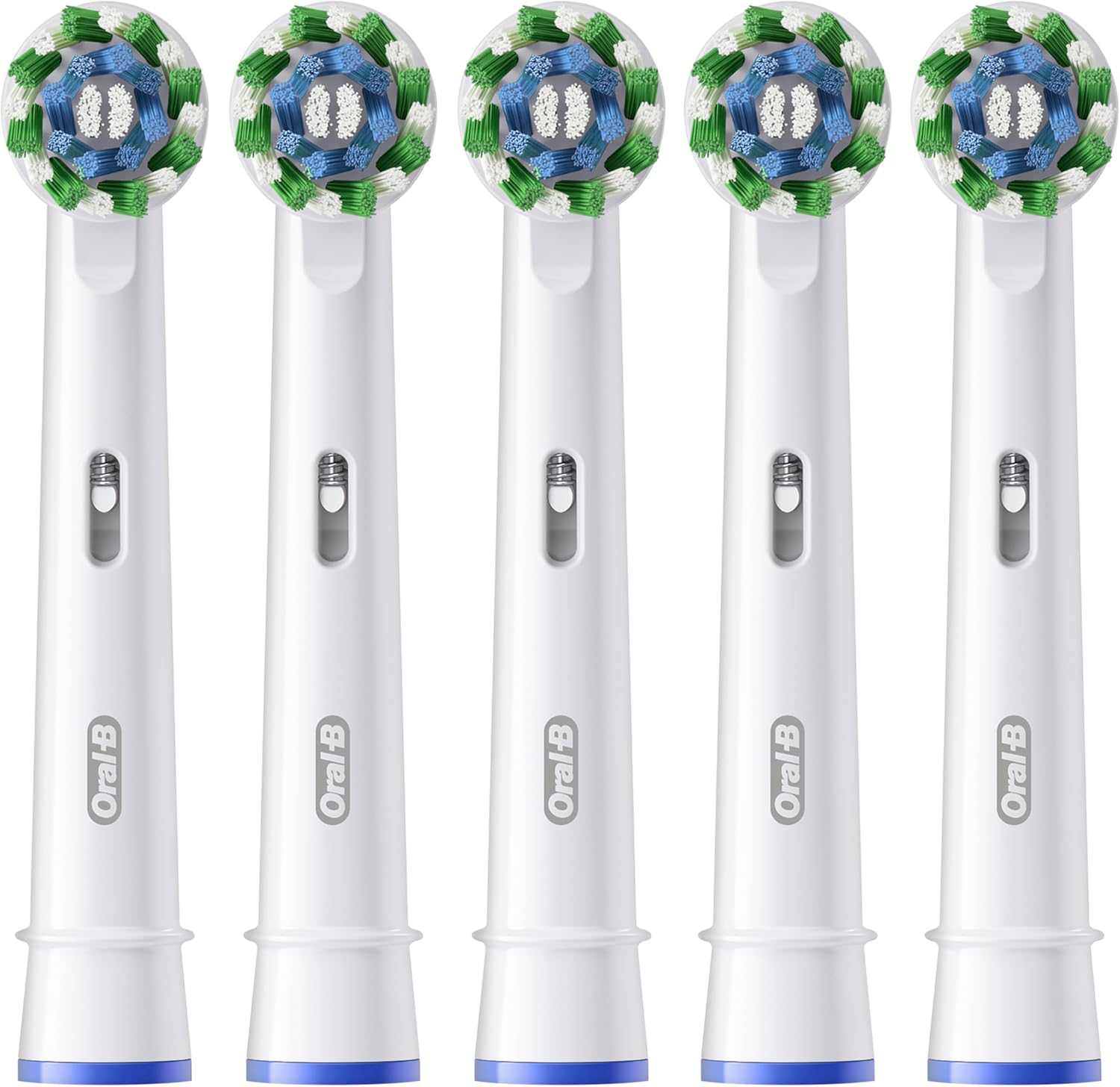 Oral-B Genuine Replacement Brush Heads, Cross Action, Refills For Oral-B Electric Toothbrushes, White, 5 Count