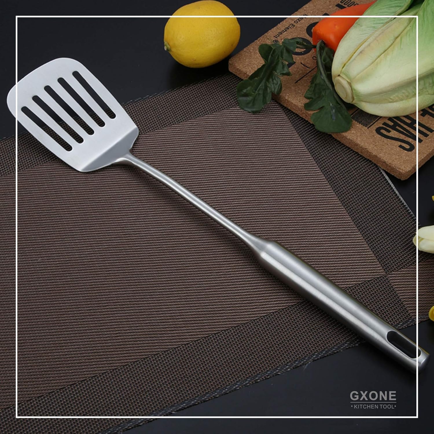 Stainless Steel Slotted Spatula – Durable, Heat-Resistant Kitchen Cooking Tool