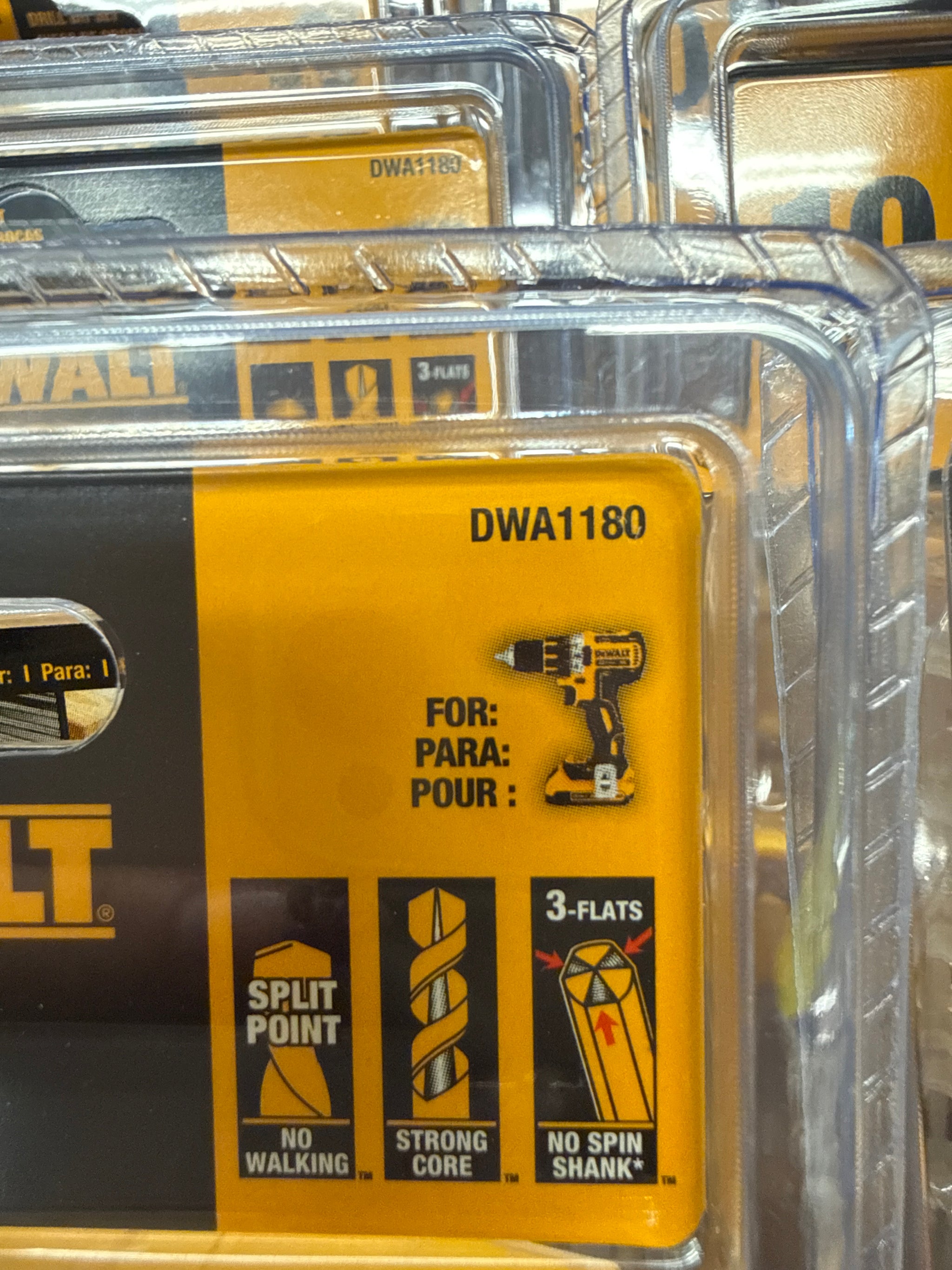 DeWalt Drill Bit Set – 10 Pack (Model DWA1180) – High-Speed Steel Bits for Wood, Metal & Plastic