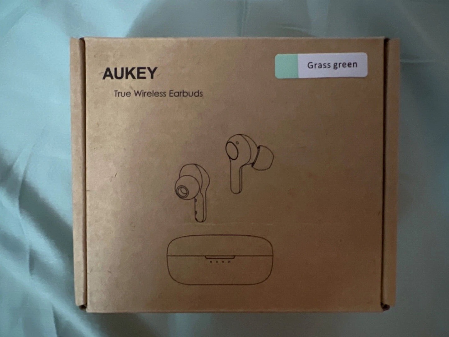 Aukey True Wireless Earbuds with Charging Case – Grass Green, Bluetooth 5.0, Long Battery Life