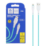 Denmen D16L Smart Power Off Data Cable – 3.6A Fast Charging