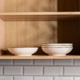 Porcelain Pasta Plates Set Of 4 - Tableware Serving Plates for Breakfast, Salad, Steak, Dinner - 8.2 х 2 inches - Sandy