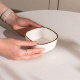 Porcelain Salad Bowls Set Of 6 - Serving Bowl for Desserts, Ice Cream, Cereal, Rice, Oatmeal - 4.2 х 2 inches - Sandy