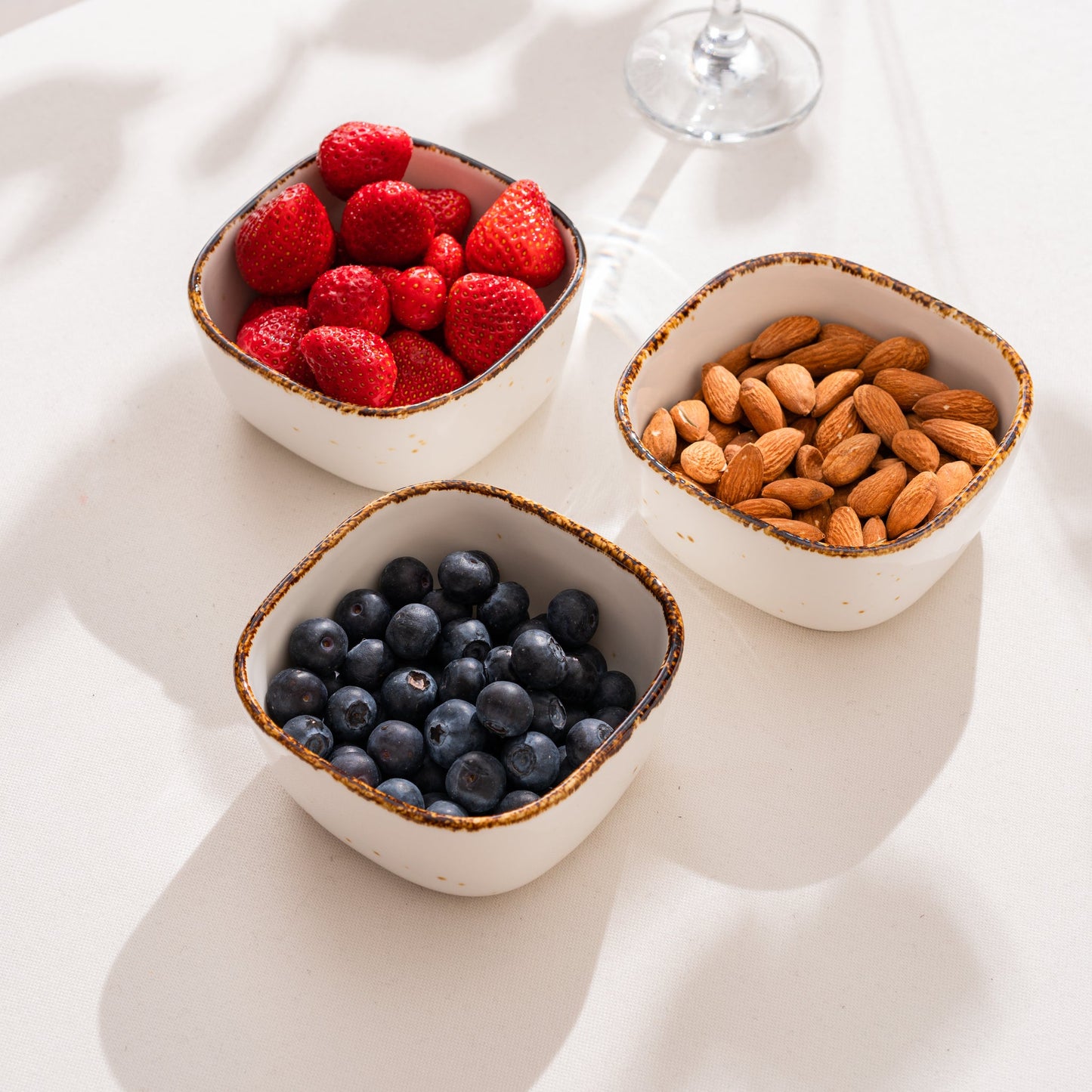 Porcelain Salad Bowls Set Of 6 - Serving Bowl for Desserts, Ice Cream, Cereal, Rice, Oatmeal - 4.2 х 2 inches - Sandy