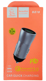 Denmen DZ10 Car Quick Charger (Dual USB, 3.1A, Qualcomm Quick Charge 3.0)