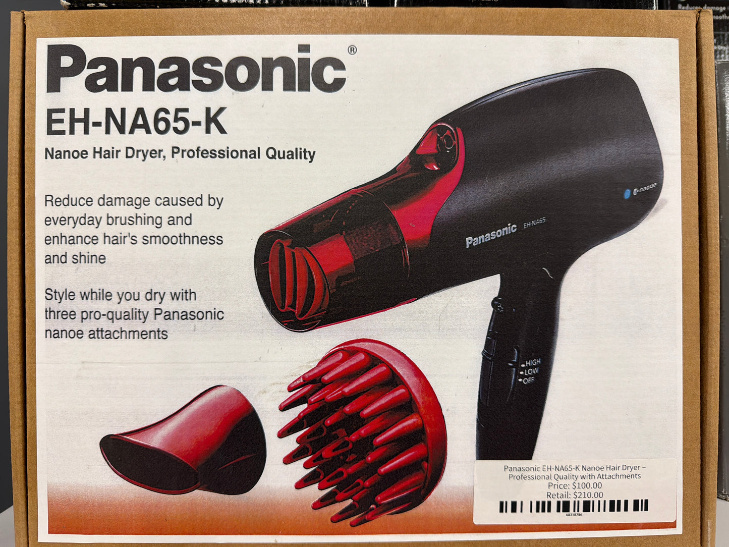 Panasonic EH-NA65-K Nanoe Hair Dryer 

 Professional Quality with Attachments product image