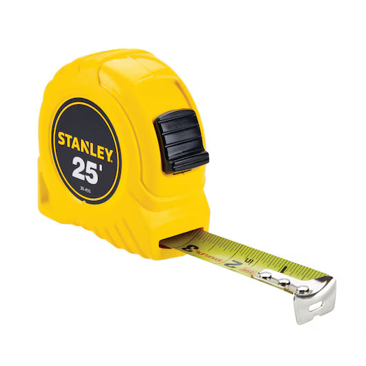 Stanley 25 ft Tape Measure – Model 30-455HD | Heavy-Duty Measuring Tool with Durable Case