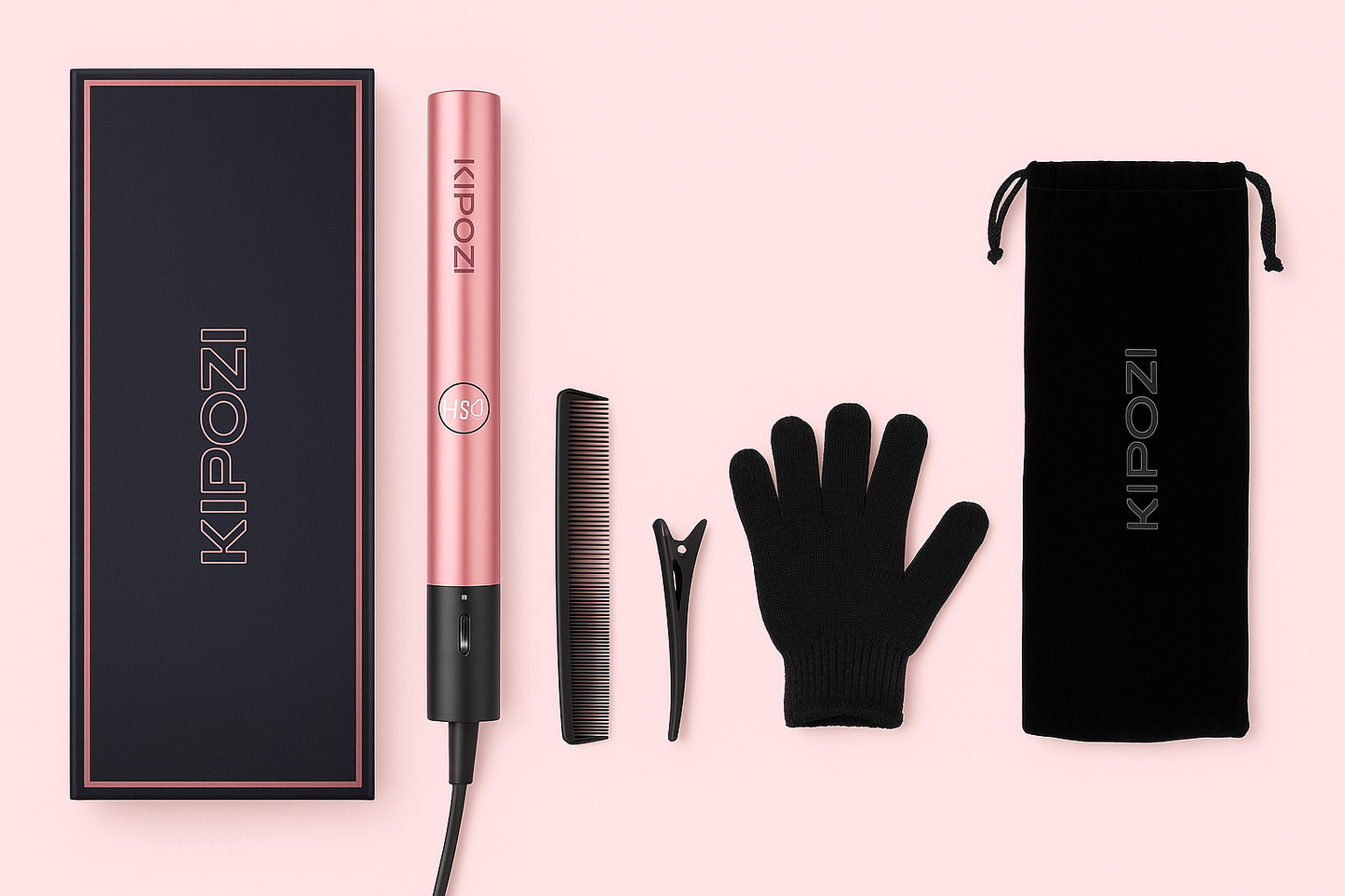 Kipozi 2-in-1 Hair Straightener & Curling Iron – Professional Styling Tool