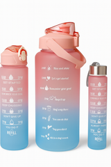 Motivational Water Bottle Set (3-Piece Gradient Set)