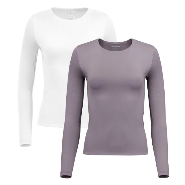 Frank And Oak Women’s Smoothing Contour Long Sleeve Tee (2-Pack)