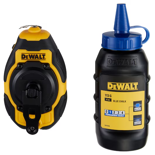 DEWALT DWHT48330BC Bi-Material Chalk Reel Kit 50 ft Blue