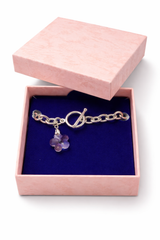 Purple Flower Bracelet with Swarovski Elements – Romantic Jewelry Gift