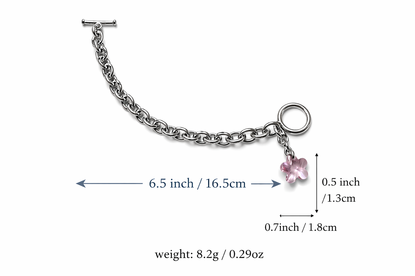 Purple Flower Bracelet with Swarovski Elements – Romantic Jewelry Gift