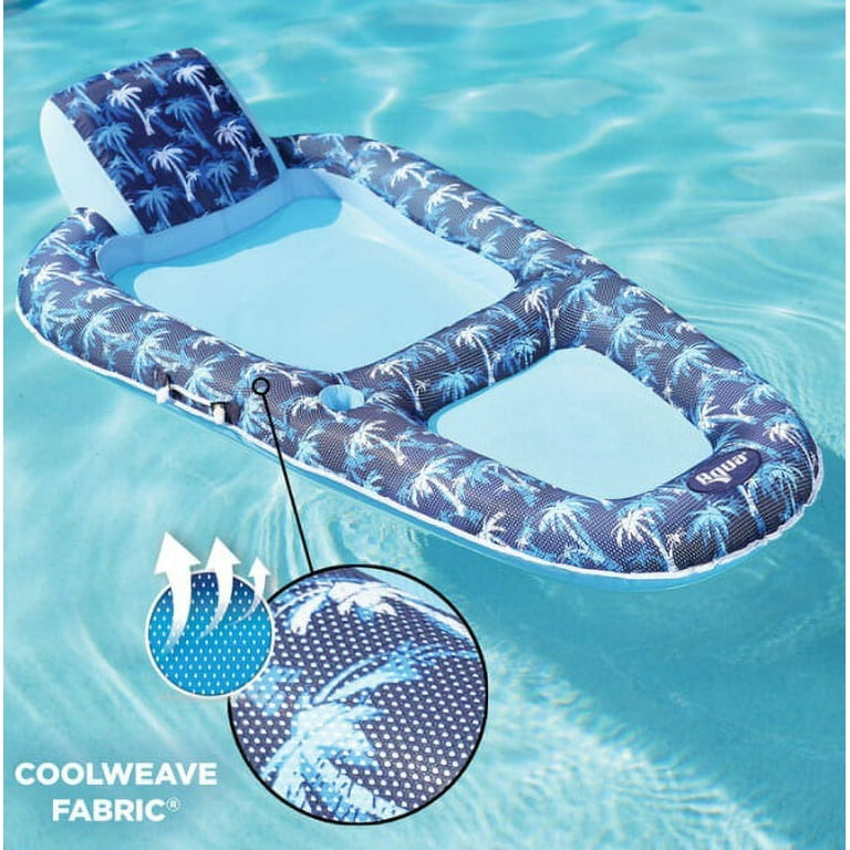 Aqua Luxury Extra Long 5' 8" Inflatable Pool Lounger