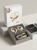 Monster Open Ear AC335 Bluetooth 5.4 Wireless Headphones 24H Playtime IPX5 Sweat Resistant ENC Calls